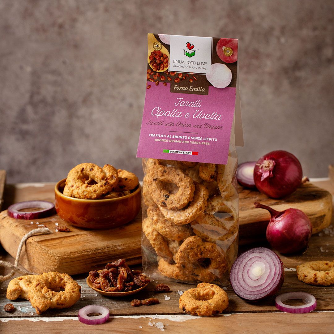Taralli with Onion and Raisins - Forno Emilia 8.8 oz (250 g)